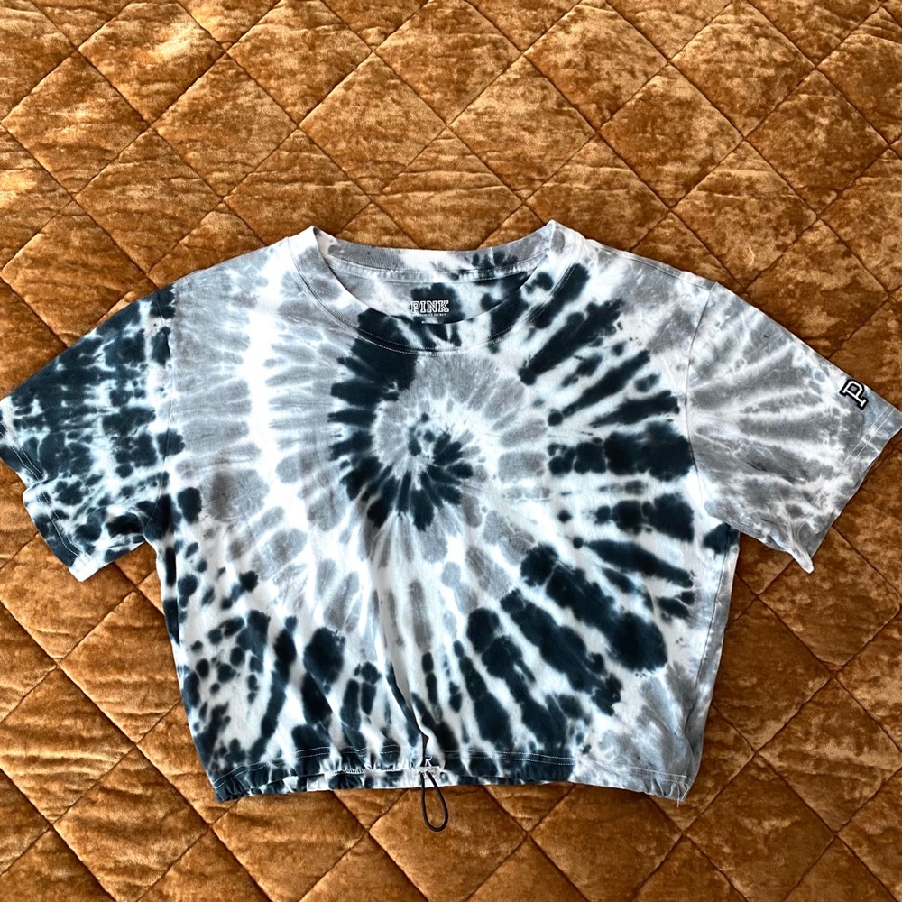 PINK Tie Dye Crop Tee NWT